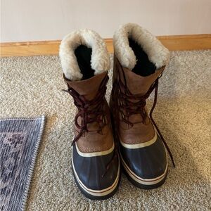 Sorel Brown and Black Winter Boots